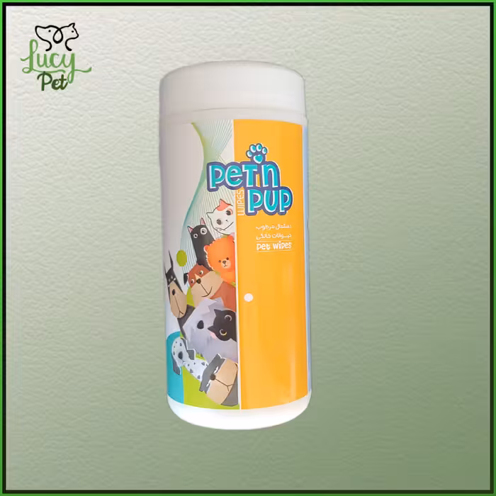 دستمال مرطوب معطر  50 برگ حاوی پلی اتیلن مخصوص حیوانات خانگی  با 4 رایحه 