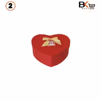 باکس کادویی قلبی پاپیون دار سایز کوچک قرمز کد 16 سایز دو
