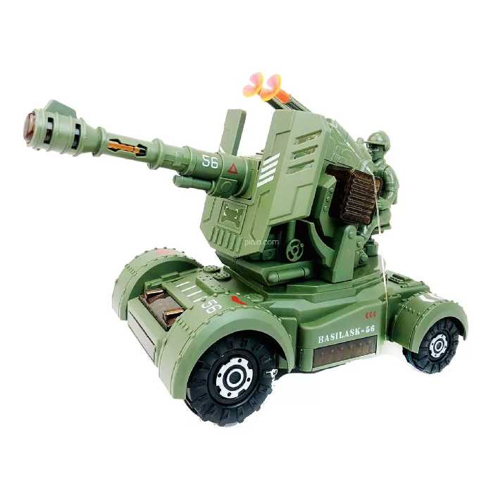 اسباب بازی موزیکال تانک با قابلیت پرتاب تیر چراغ دار اورجینال