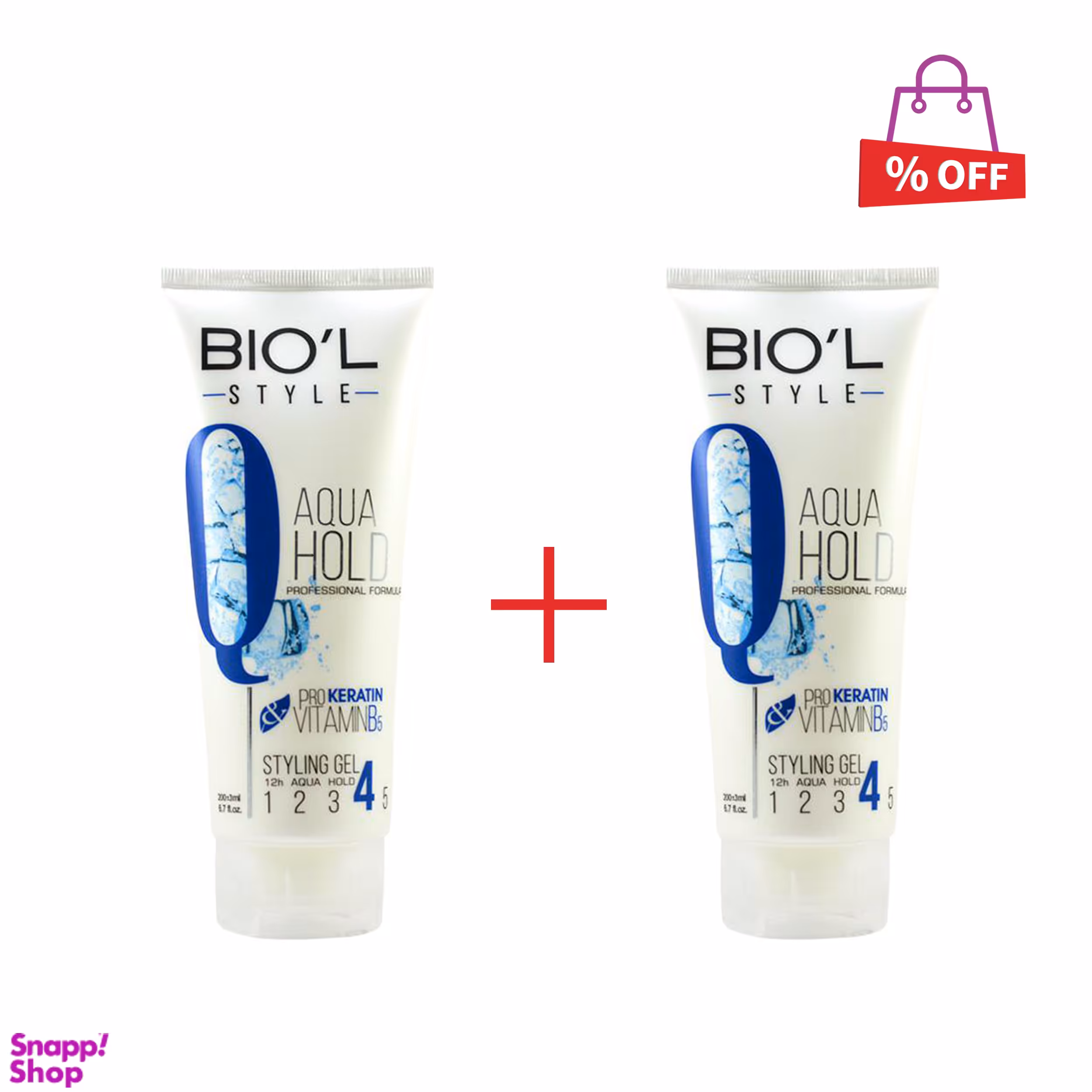 ژل مو بیول (Biol) مدل Aqua Hold حجم 200 میلی‌ لیتر مجموعه 2 عددی