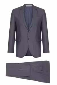 کت وشلوار خاکستری مردانه دود به طور منظم راحتی قالب İgs