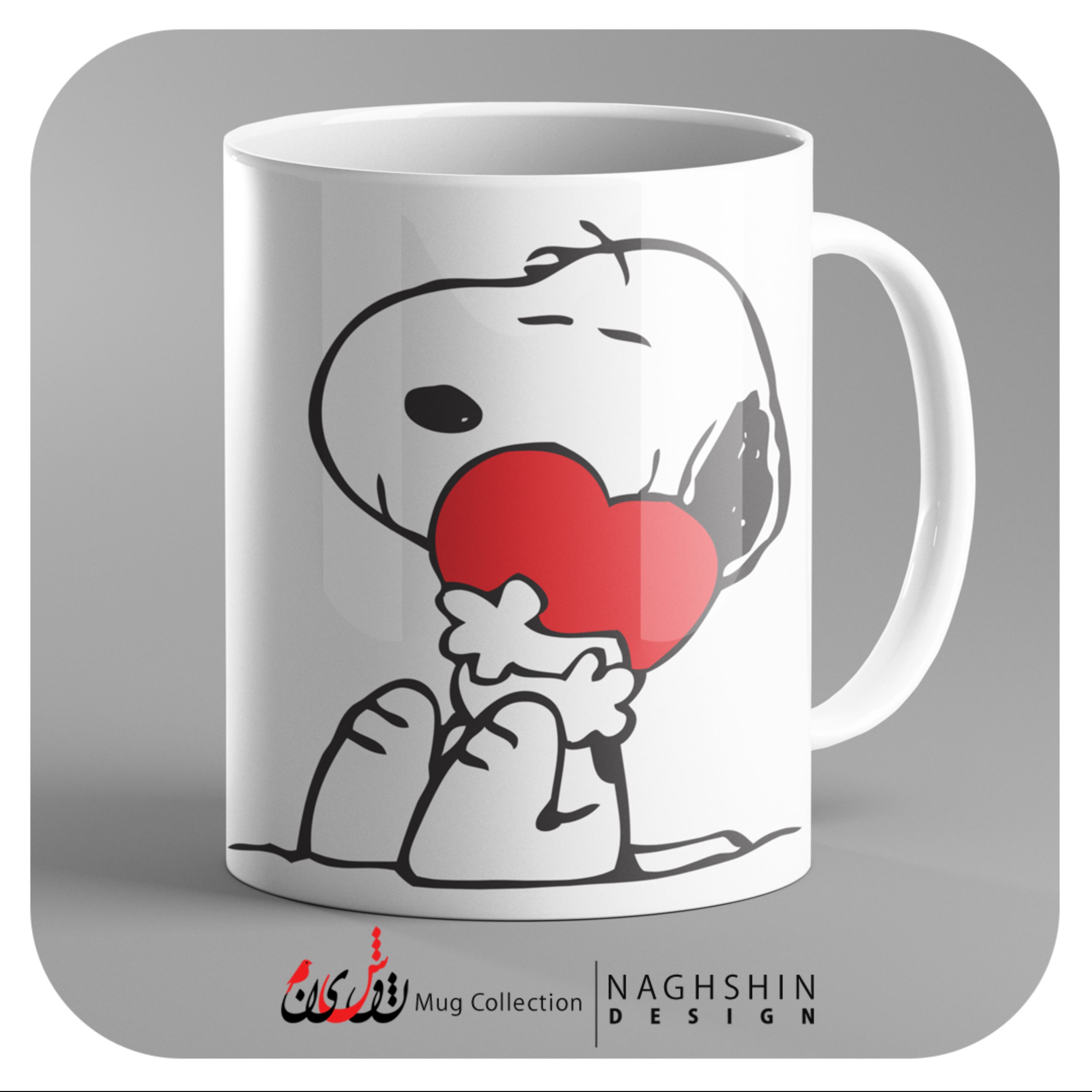 یک عدد ماگ سرامیکی طرح ولنتاین 51 - اسنوپی - چاپ سابلیمیشن - کیفیت عالی