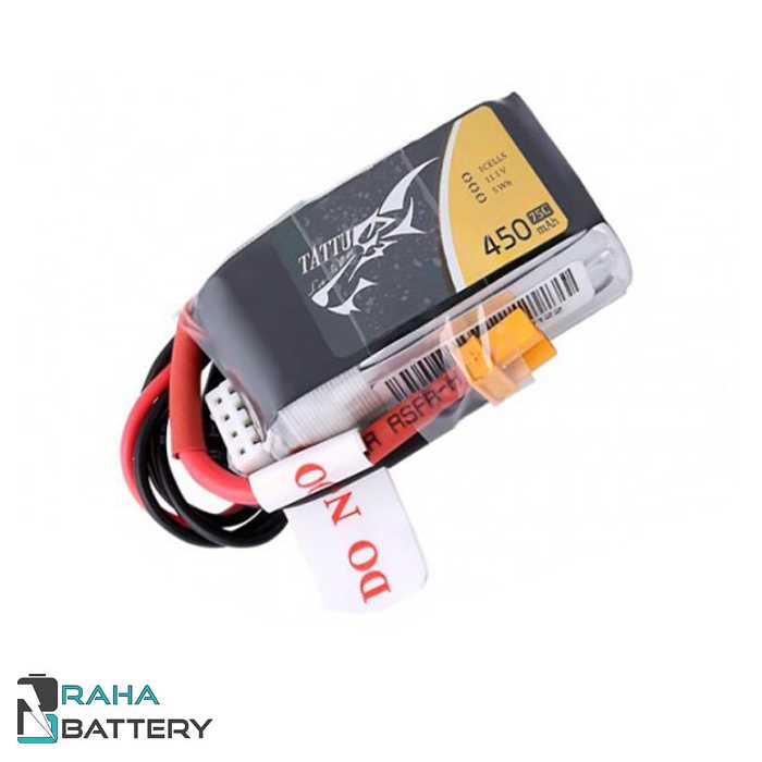 باتری لیتیوم پلیمر 3 سل TATTU 450mAh 75C