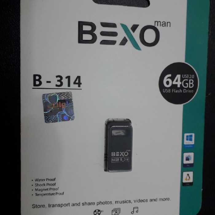 فلش 64 گیگ بکسو مدل 314 بلک استیل
