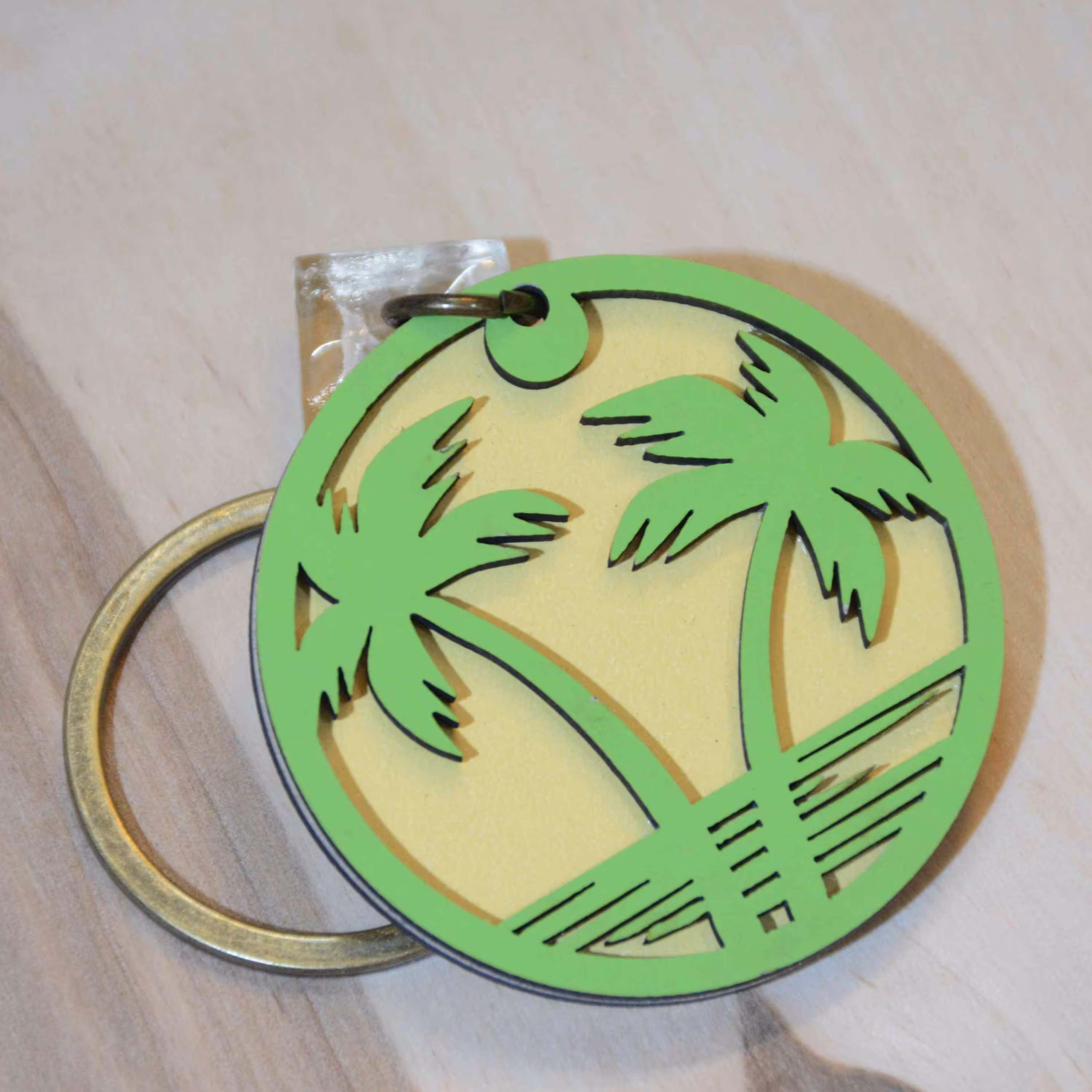 جاکلیدی چوبی دولایه رابو طرح طبیعت کد 10