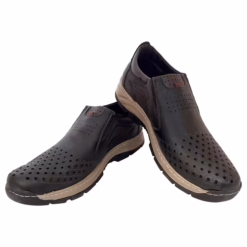 کفش مردانه چرم صنعتی کد L.40068 مشکی