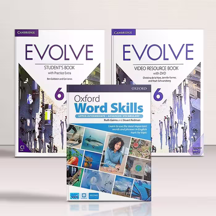 مجموعه کامل کتاب ایوالو 6   ویدیو بوک   آکسفورد ورد اسکیلز ادونس | Full Pack Evolve 6   Oxford Word Skills Advanced | خرید کتاب زبان | خرید لوازم التحریر | چی کتاب | بالاترین تخفیف و ارسال رایگان