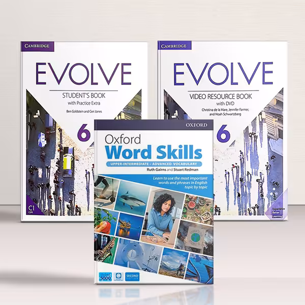 مجموعه کامل کتاب ایوالو 6   ویدیو بوک   آکسفورد ورد اسکیلز ادونس | Full Pack Evolve 6   Oxford Word Skills Advanced | خرید کتاب زبان | خرید لوازم التحریر | چی کتاب | بالاترین تخفیف و ارسال رایگان