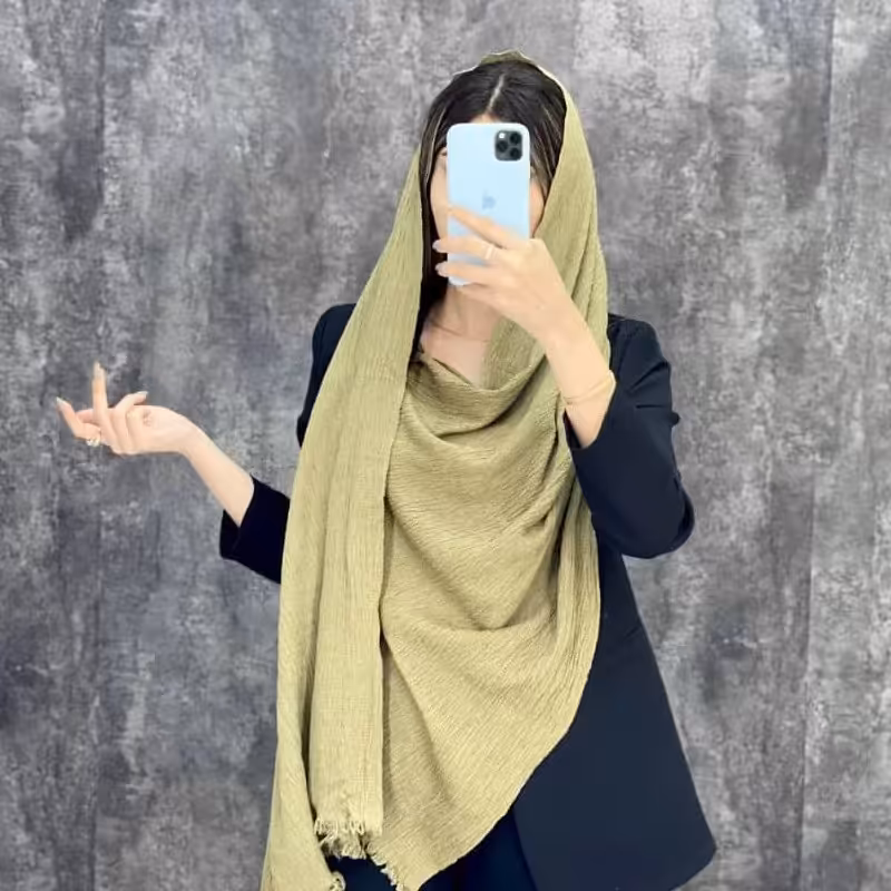 شال  نخی پفکی