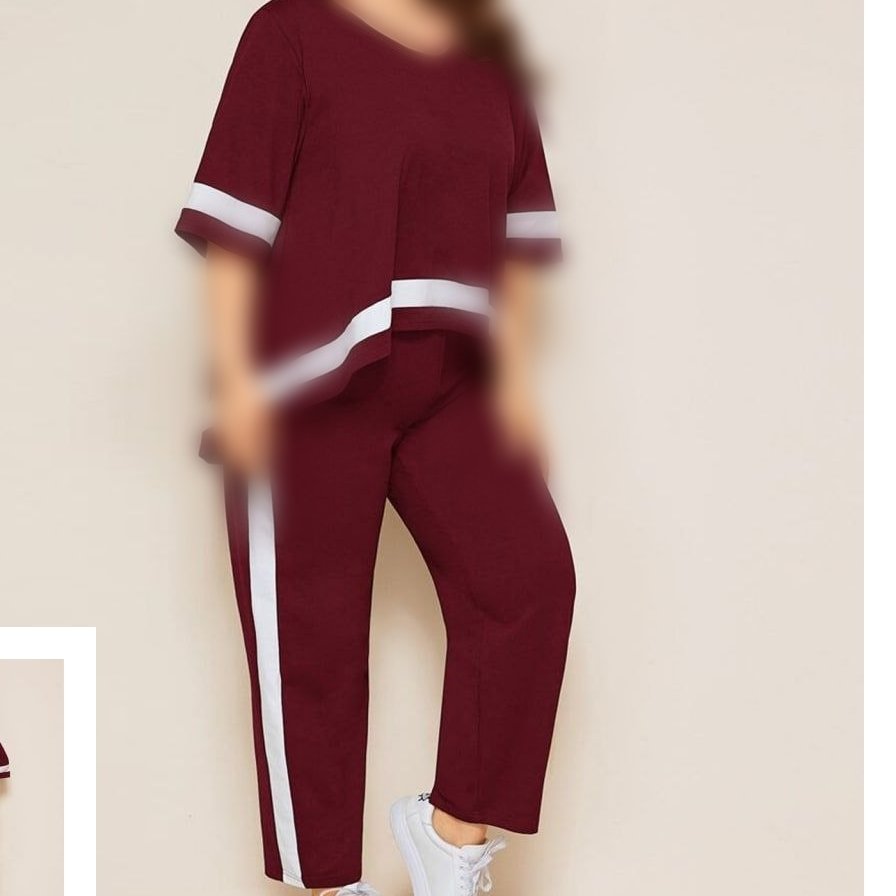 ست دوتیکه تیشرت و شلوار راحتی سایز بزرگ 22197