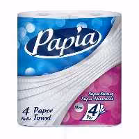 دستمال کاغذی حوله ای پاپیا 4 لایه 4 رول