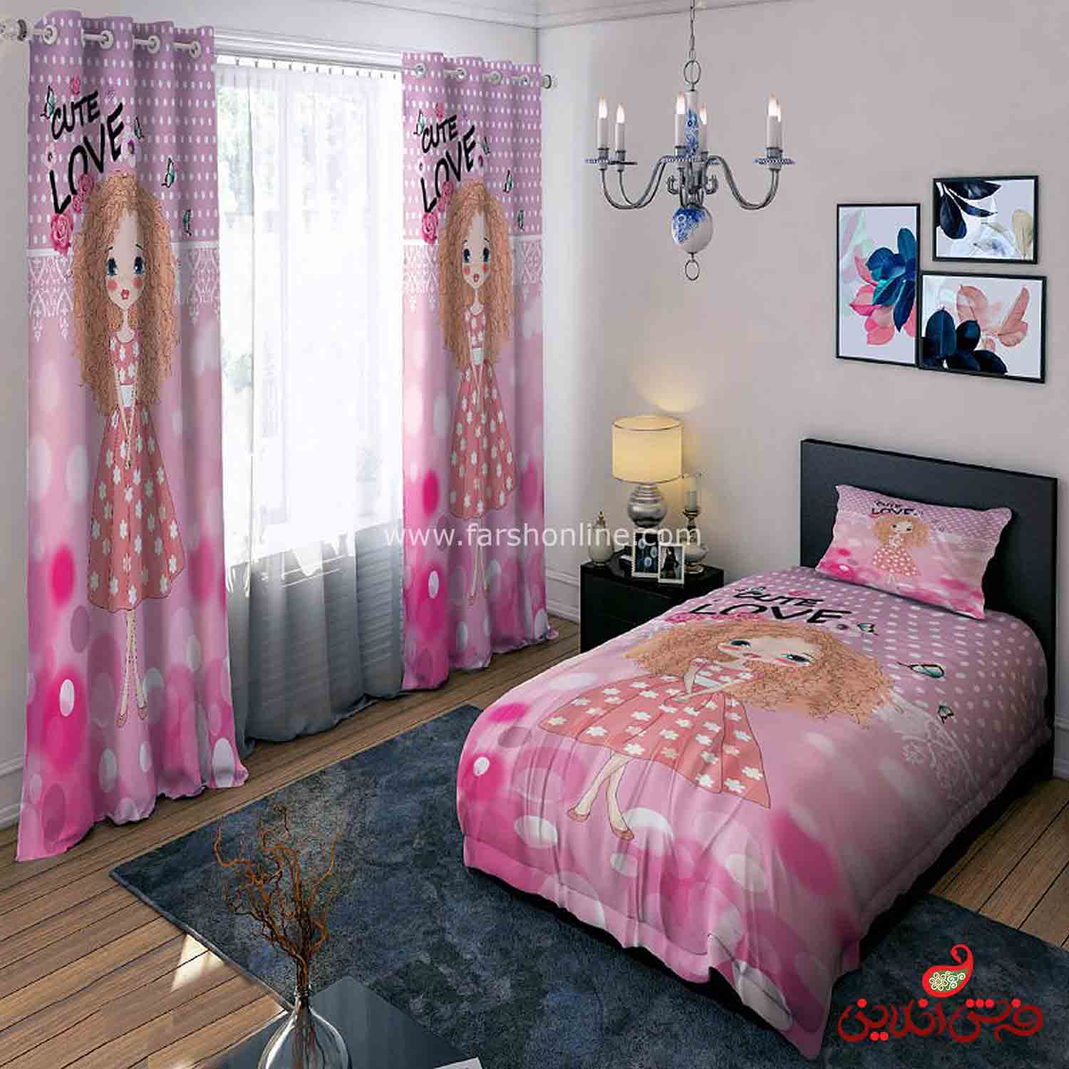 روتختی طرح عروسکی دخترانه کد 15595