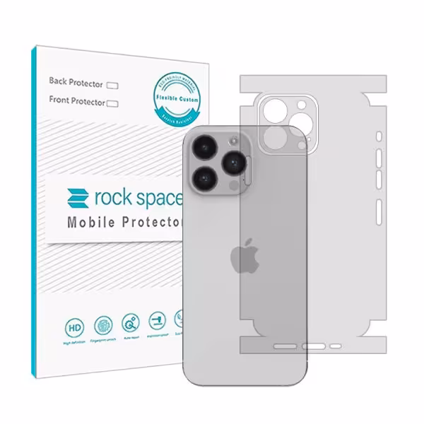 گلس محافظ پشت گوشی آیفون 14 مدل نانو هیدروژل شفاف برند راک اسپیس سایز M کد 28289