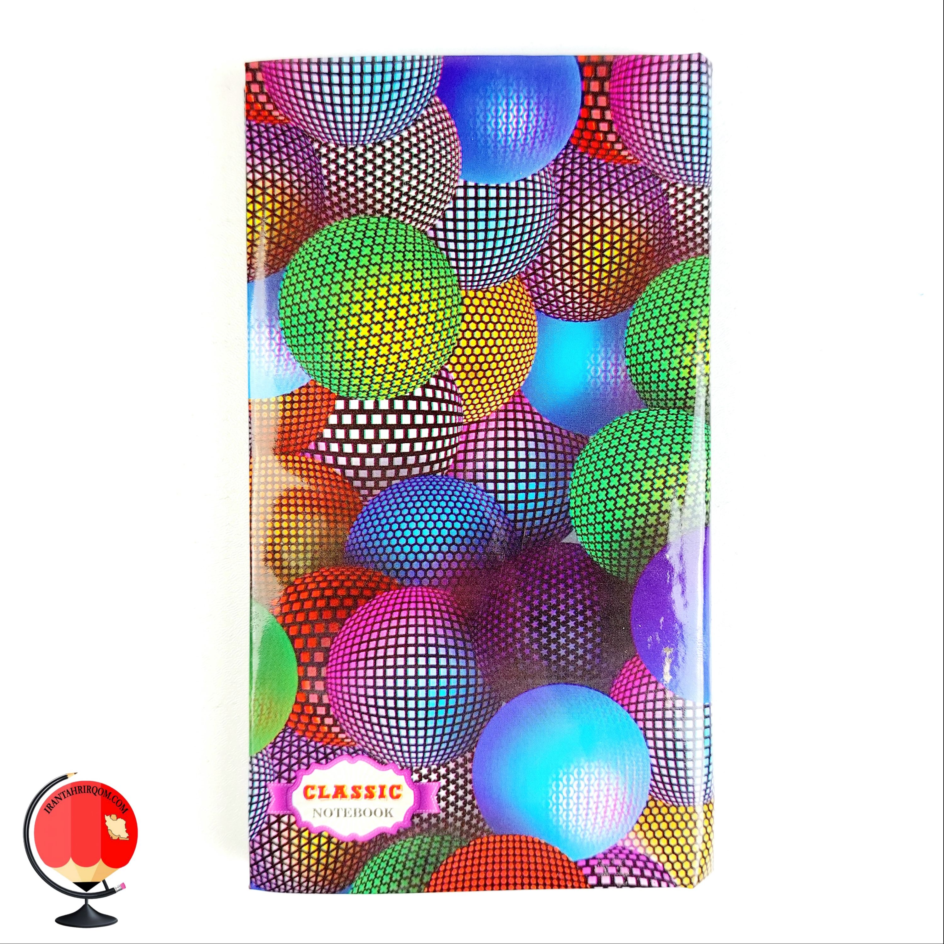 دفترچه یادداشت 60 برگ کلاسیک جلد سخت طرح دایره رنگی کد 25613