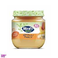 پوره میوه هیرو (Hero) با طعم هلو و موز +6 وزن 125گرم