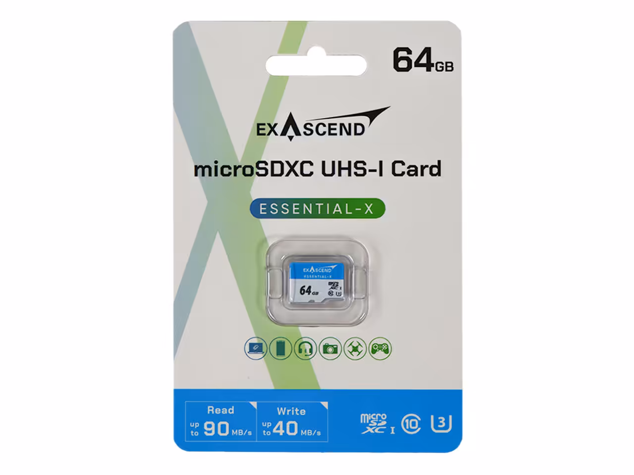 مموری میکرو اس دی اگزاسند مدل UHS-1 U3 V10  ظرفیت 64GBExAscend 64GB Microsdhc UHS-1 U3 V10