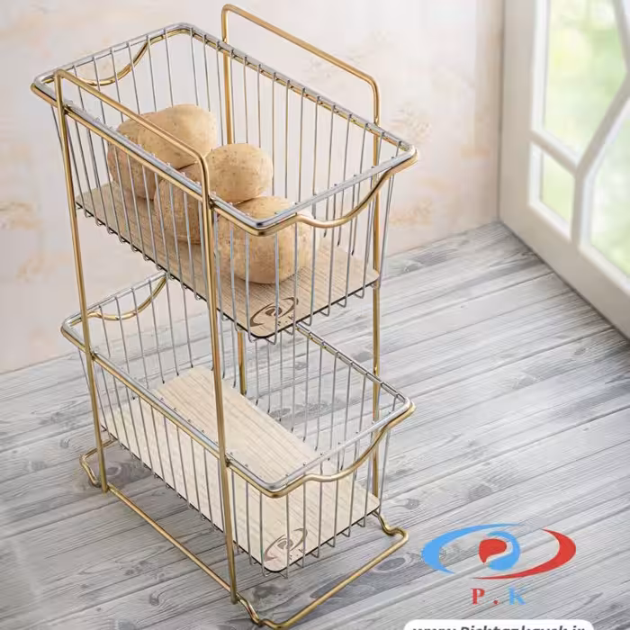 جاپیازی کاوه مدل مانا مستطیل دو طبقه دو رنگ جاسیبزمینی پیازی غرفه نارنجی