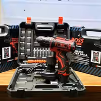 مجموعه دریل شارژی با لوازم باس