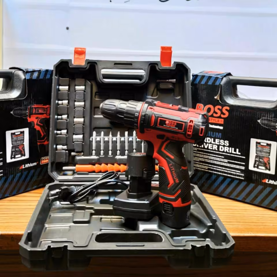 مجموعه دریل شارژی با لوازم باس