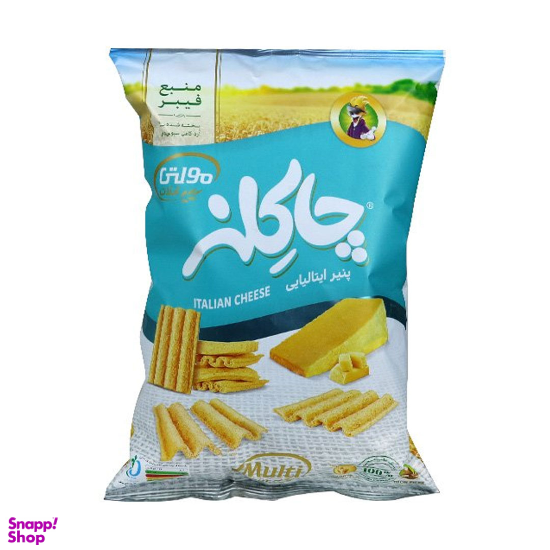 اسنک غلات با طعم پنیر ایتالیایی مولتی گرین چاکلز وزن 75 گرم