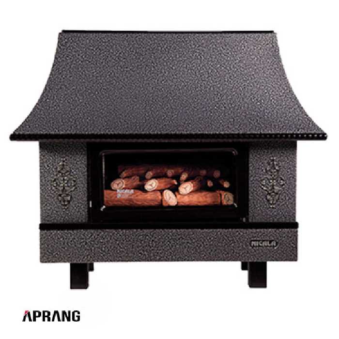 بخاری گازی شومینه ای نیک کالا مدل آذر MC24 - مشکی