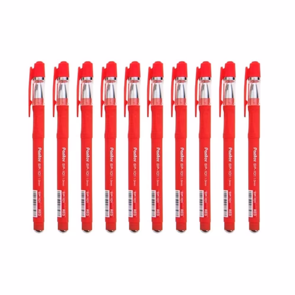 خودکار پنتر 1 میلی متر قرمز بسته 10 عددی