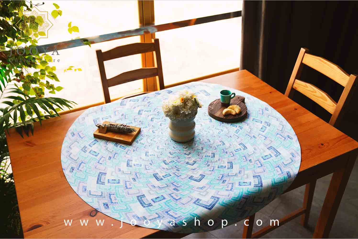 رومیزی گرد طرح ژینوس