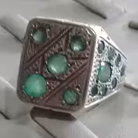 انگشتر  فاخر  دستساز زمرد کلمبیا اصل طبیعی استاد سادات