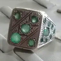 انگشتر  فاخر  دستساز زمرد کلمبیا اصل طبیعی استاد سادات