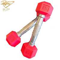 دمبل شش ضلعی رنگی 1 کیلویی