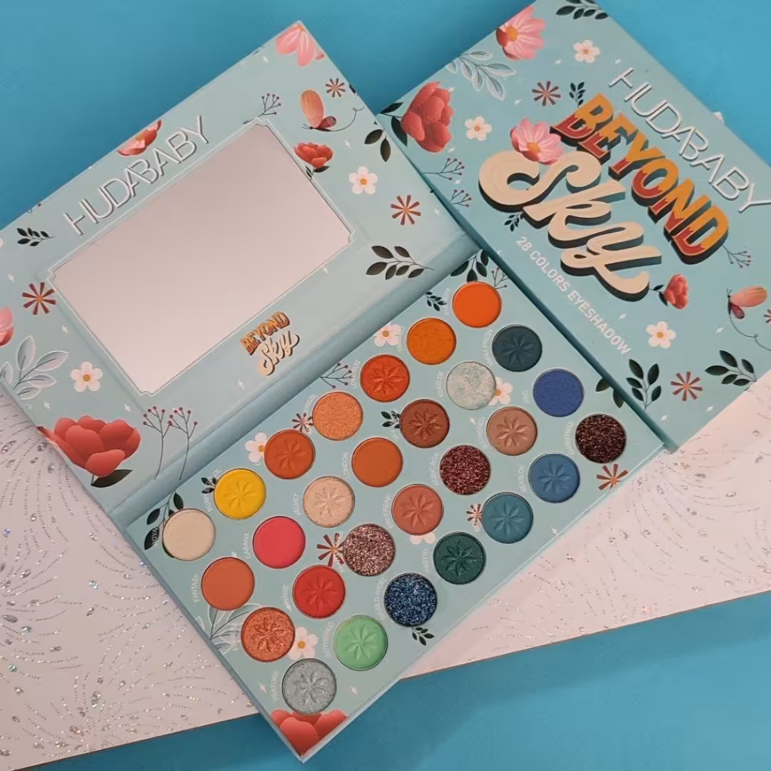 پالت سایه چشم آینه دار مات و شاین 28 رنگ آسمانی کادویی