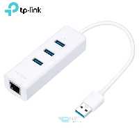 مبدل USB به شبکه و هاب 3 پورت USB تی پی لینک مدل TP-Link UE330