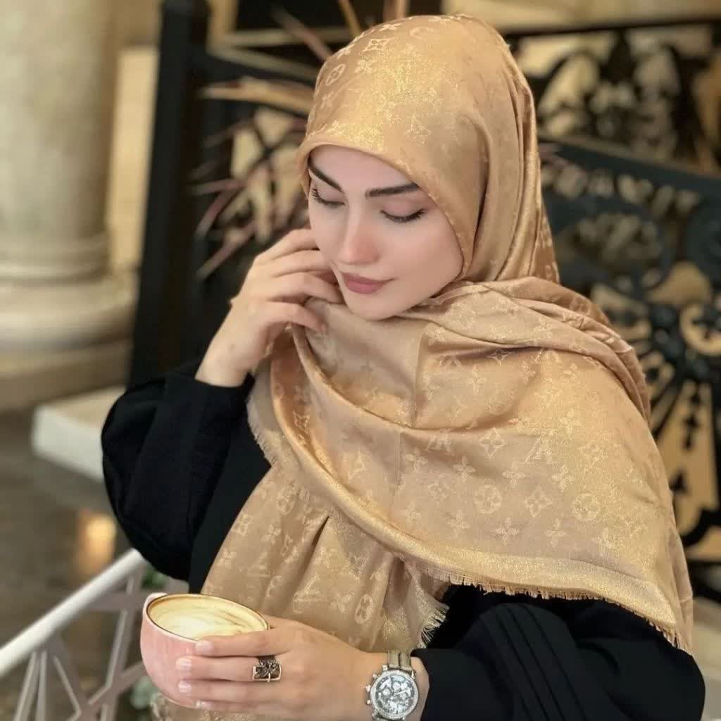 روسری نخ ابریشم لمه دار وارداتی 