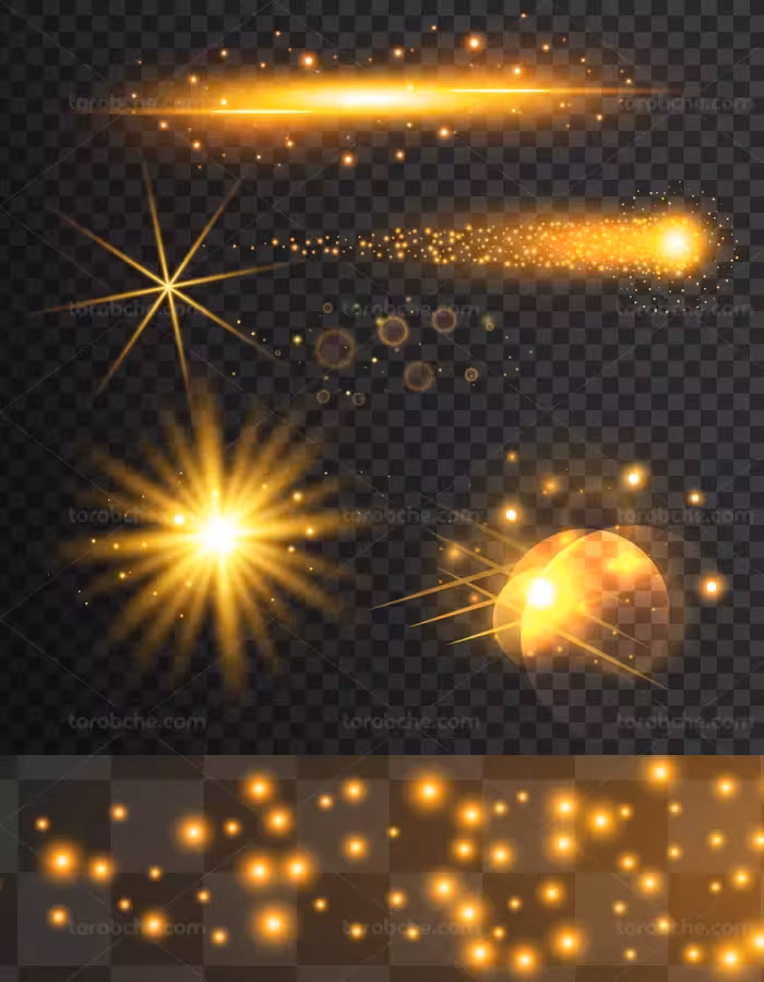 وکتور افکت نور بدون پس زمینه شماره 11 - گرافیک با طعم تربچه