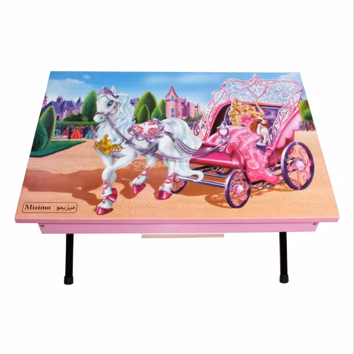 میز تحریر پایه کوتاه باکسدار میزیمو طرح باربی کد 3401