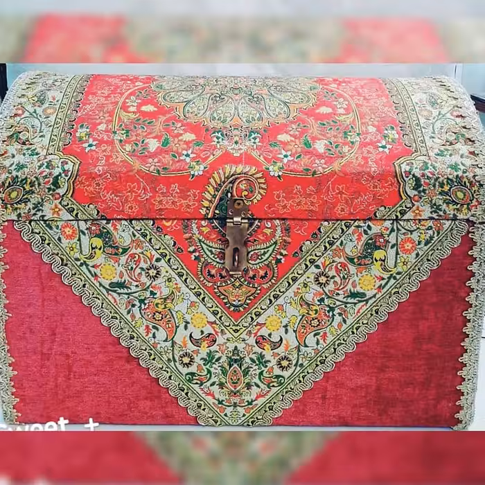 صندوقچه سنتی ترمه طرح افشار تحویل در باربری مقصد 