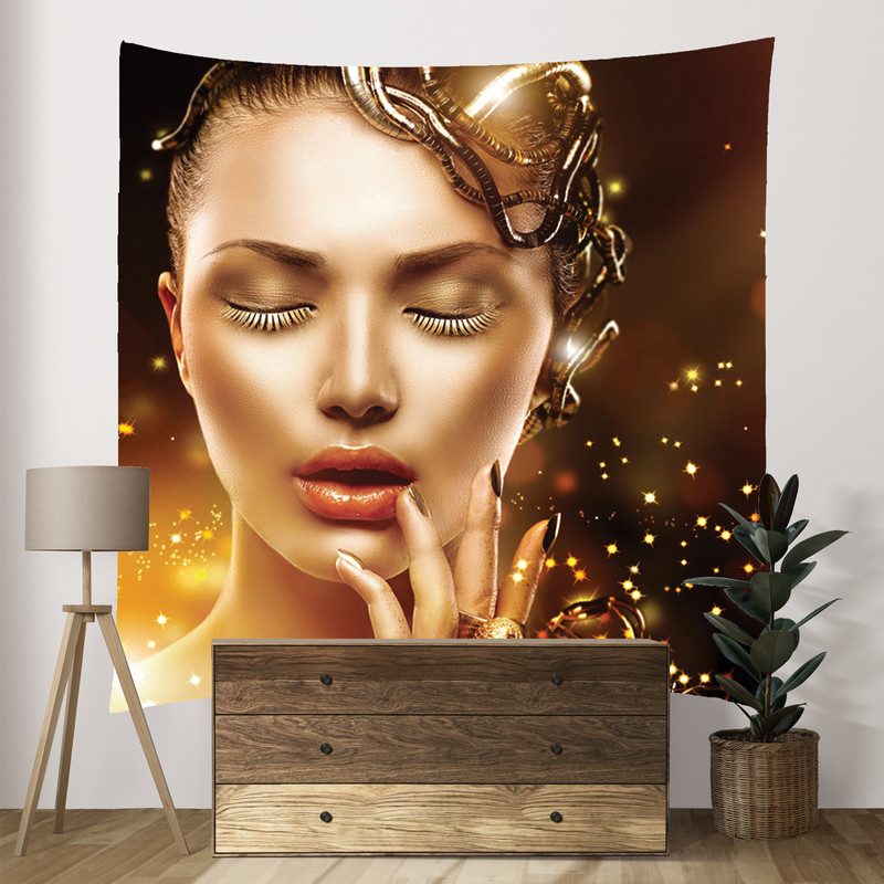 پوستر پارچه ای فیانی طرح بکدراپ MAKEUP کد F31