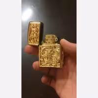 فندک روکش طلا با حک اسم همراه با جعبه و شناسنامه 