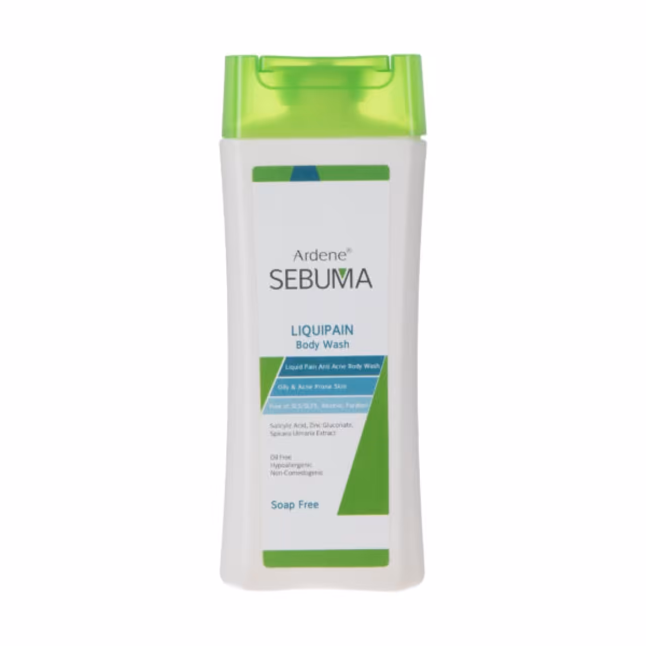 مایع شوینده غیر صابونی بدن آردن سبوما مدل Liquipain مناسب پوست های چرب و دارای آکنه حجم 250 میلی لیتر