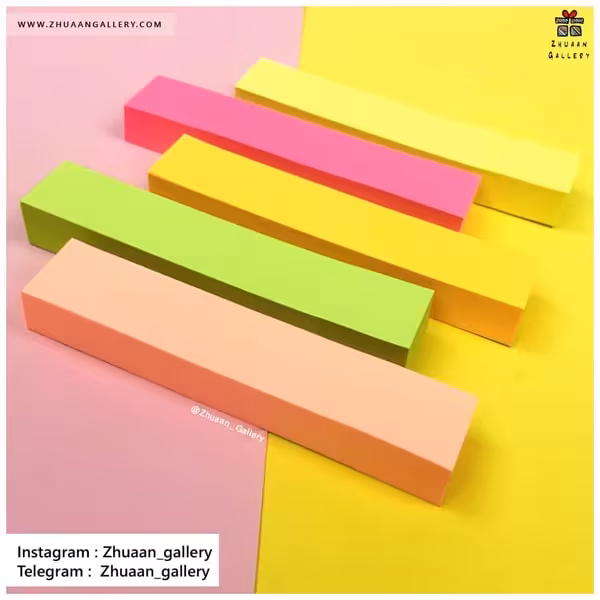 استیکی نت باریک 500 برگ رنگی رنگی