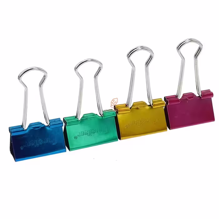 گیره دوبل رنگی 25mm فلزی پارسیکار parsikar