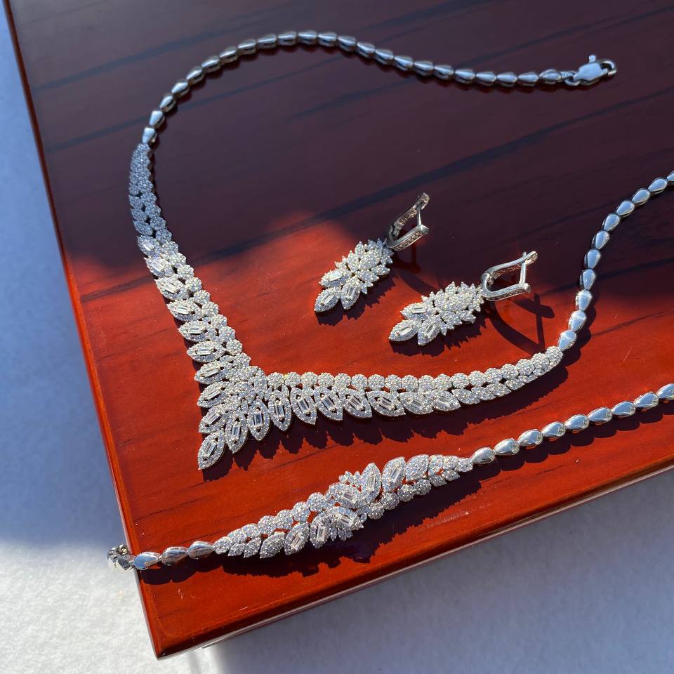 سرویس نگیندار نقره لوکس 