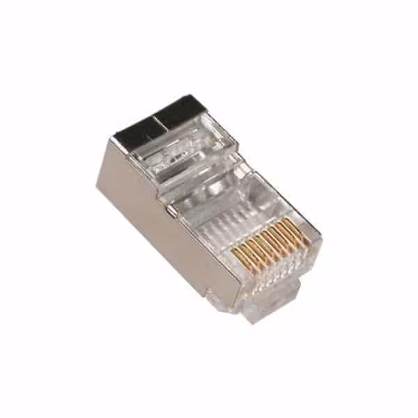 سوکت شبکه امپ Cat5e SFTP بسته 100 عددی | شبکه ارغوان 021-41902