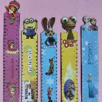 خط کش چوبی با طرح های کارتونی زیبا طول 20 و 30 سانتی متر مقاوم و زیبا