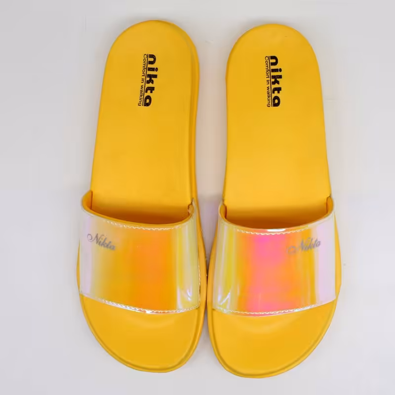 دمپایی  نیکتا L-293 هولوگرام کد 2029 زرد 