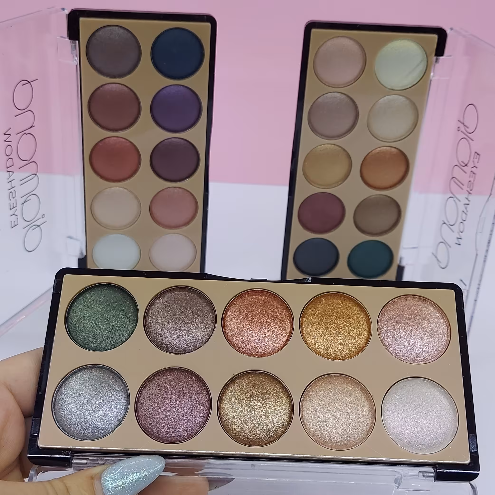 پالت دو کاره هایلایتر سایه ای 10 رنگ با پیگمنت بالا