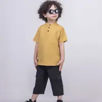 تیشرت  شلوارک یقه دیپلمات                                             80 درصد نخ پارچه 
جنس شلوارک کتان رنگ دودی 

