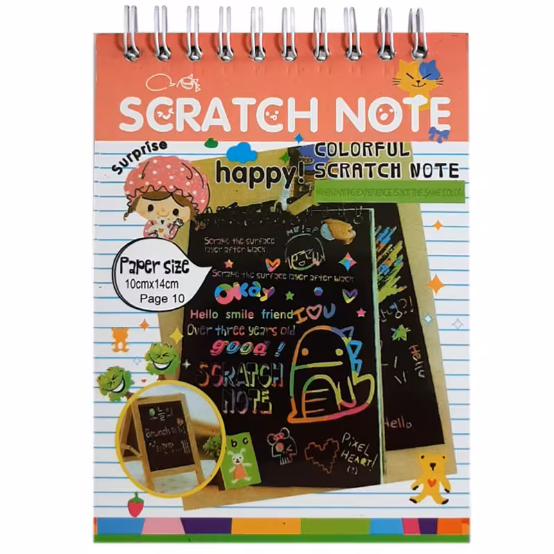 خرید دفترچه جادویی (یادداشت اسکراچ) رنگین کمانی سایز کوچک