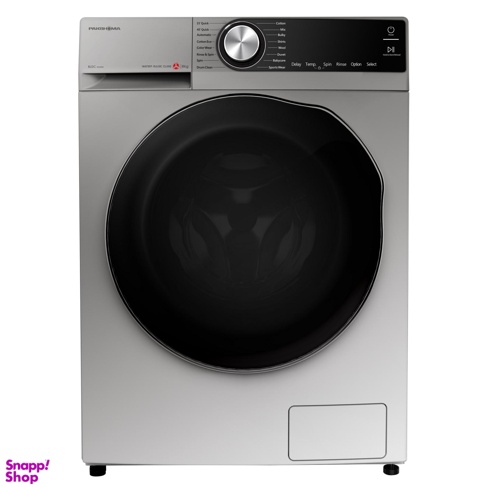 ماشین لباسشویی پاکشوما مدل BWF 40807 ST ظرفیت 8 کیلوگرم