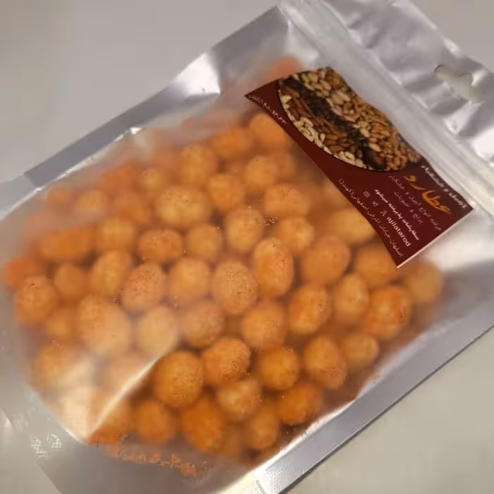 بادام زمینی روکش دار با طعم کچاب  وزن 230 گرم
